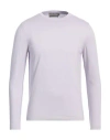 Canali Black Edition Man Sweater Lilac Size 46 Cotton, Elastane, Polyester In Purple