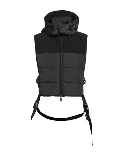 Canali Black Edition Man Vest Grey Size 40 Cotton, Polyester