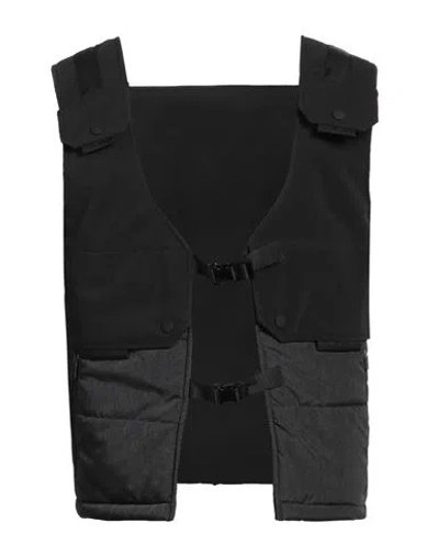 Canali Black Edition Man Vest Grey Size 40 Cotton, Polyester, Polyurethane