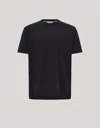 Canali Black Lisle Cotton T-shirt With Double Collar In Black