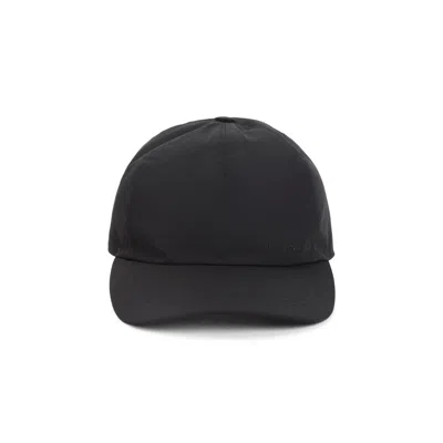 Canali Black Logo Polyester Hat