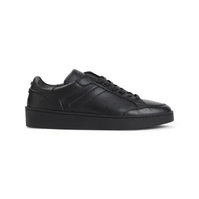 Canali Sneakers With Rubber Sole In Black