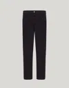 Canali Black Regular-fit Five-pocket Pants In Cotton Twill In Blue