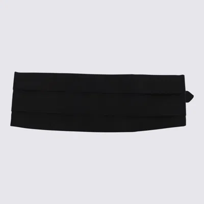 Canali Black Silk Tie