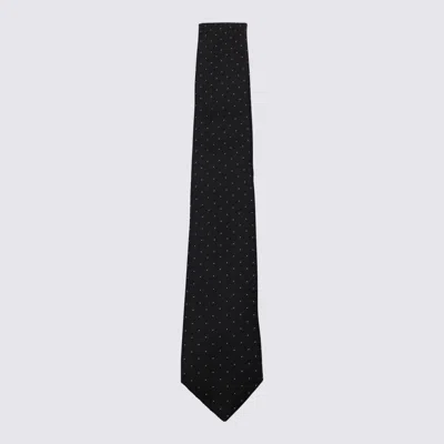 Canali Black Silk Tie