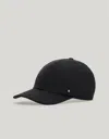 Canali Black Wool Baseball Cap With Rivet In Black