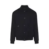 Canali Black Wool-cashmere Blend Jacket With Minimalist Design In Black