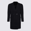 Canali Double-breasted Wool Coat In Animal Print