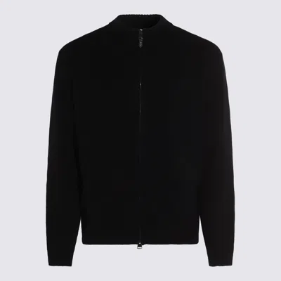 CANALI BLACK WOOL KNITWEAR
