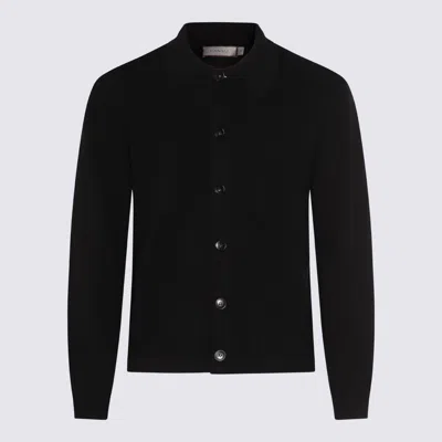 Canali Black Wool Knitwear In Multi