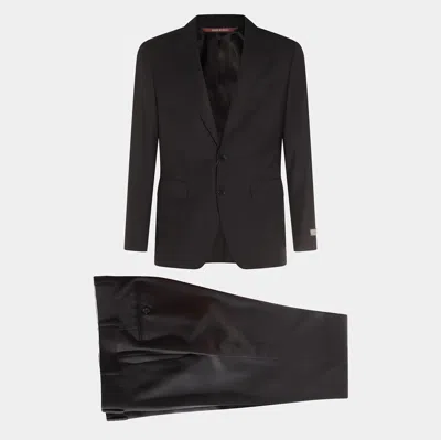 Canali Black Wool Suits