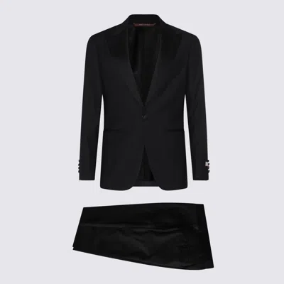 CANALI BLACK WOOL SUITS