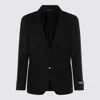 Canali Black Wool Suits In Multi