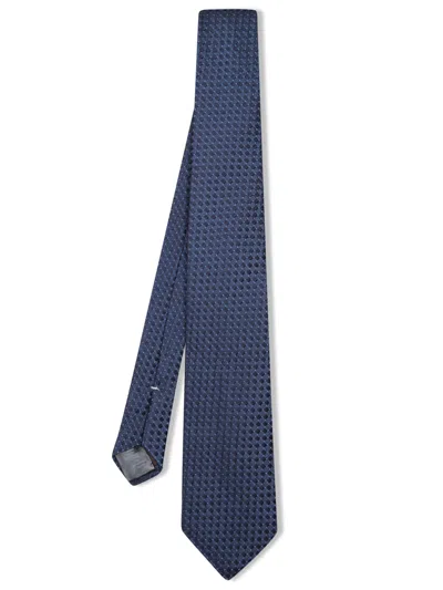 Canali Black/blue Micro Pattern Tie