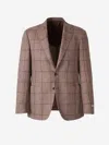 Canali Textured Check Pattern Jacket