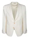 Canali White Linen Jacket In White