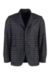 Canali Wool-cashmere Blend Two-button Blazer In Black