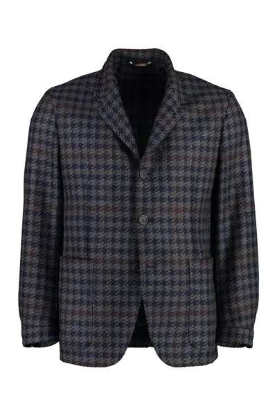CANALI CANALI WOOL CASHMERE BLEND TWO BUTTON JACKET