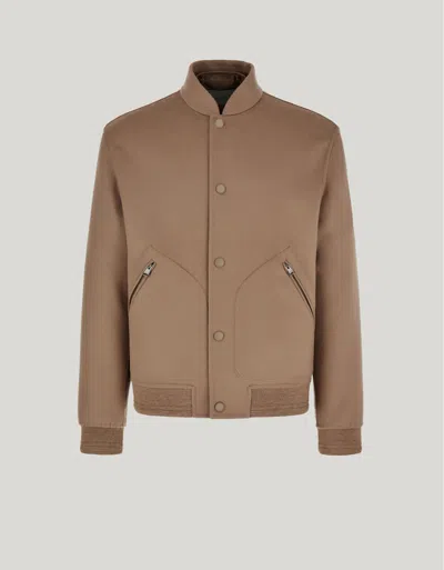 Canali Blouson Aviateur 3 En 1 En Laine Et Cachemire Beige In Brown