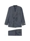 Canali 더블 브레스티드 수트 In Blue