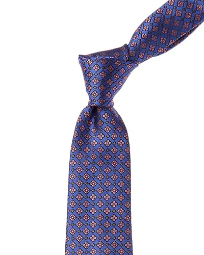 Canali Blue & Pink Silk Tie