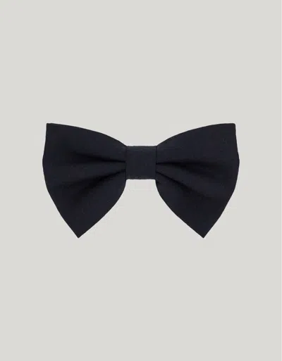 Canali Blue Cashmere Bow Tie