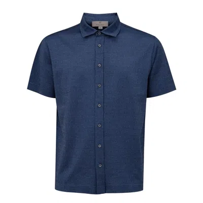 Canali Blue Cotton Shirt