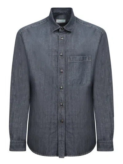 Canali Blue Denim Overshirt
