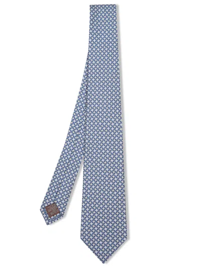 Canali Blue Diamond Micro Pattern Tie