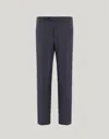 Canali Blue High-waisted Impeccabile Wool Pants In Blue