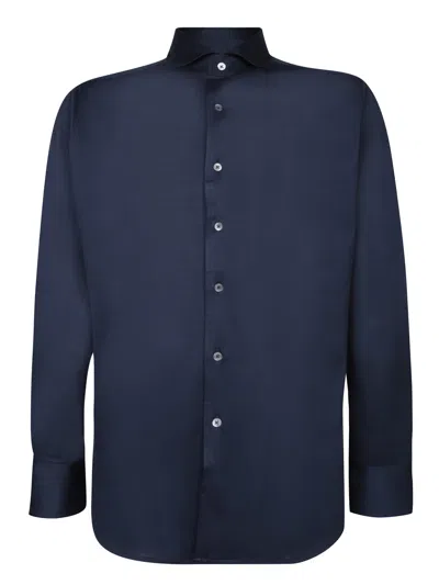 CANALI BLUE JERSEY SHIRT