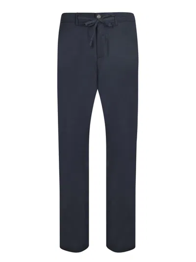Canali Blue Lyocell Drawstring Pants