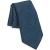 Canali Blue Mélange Brushed Wool Tie In Blue