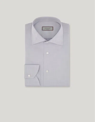 Canali Blue Regular Fit Impeccabile Cotton Shirt