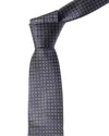 Canali Blue Squares Silk Tie In Blue
