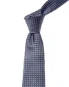 Canali Blue Squares Silk Tie In Blue