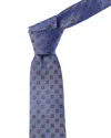 Canali Blue Squares Silk Tie In Blue