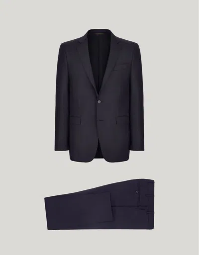 Canali Blue Wool Suit-