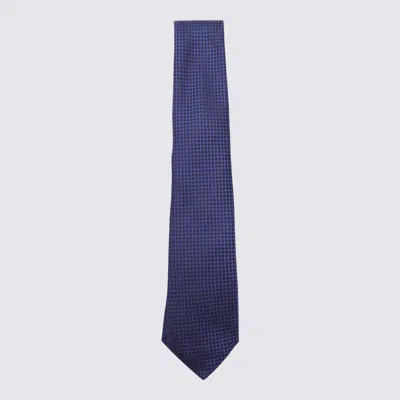 CANALI BLUE WOOL TIE