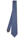 Canali Blue/white Geometric Pattern Tie In Blue