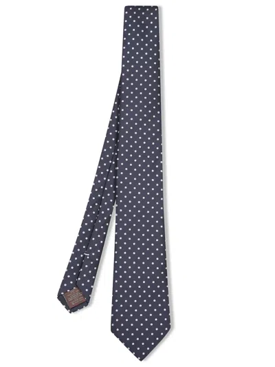 CANALI BLUE/WHITE GEOMETRIC TIE