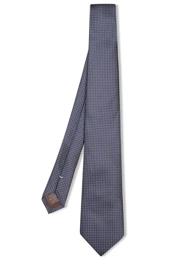 Canali Blue/white Micro Dot Tie