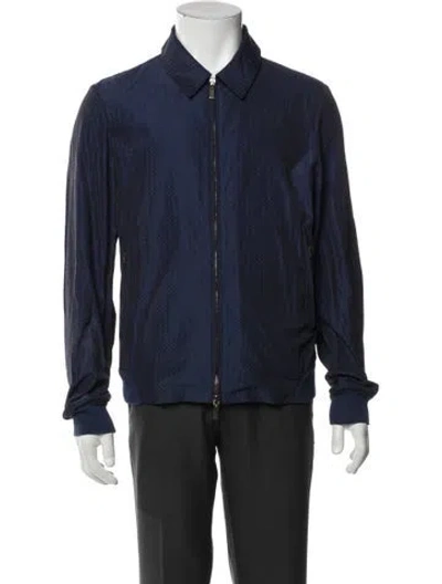Pre-owned Canali Bomber Jacket In Blue