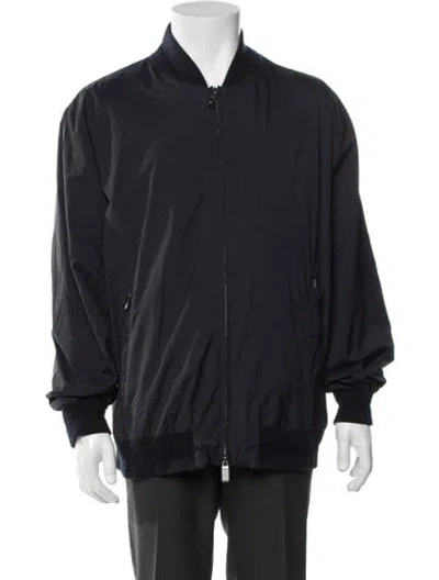 Pre-owned Canali Bomber Jacket In Blue