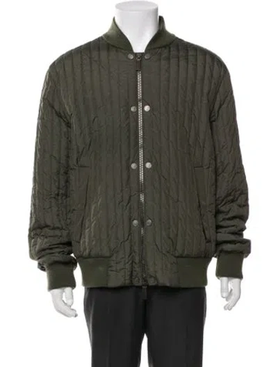 Pre-owned Canali Bomber Jacket In Green