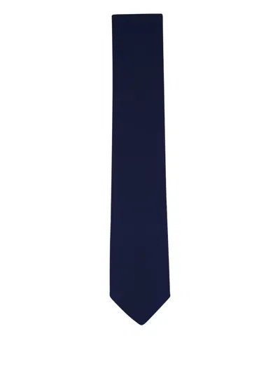 Canali Bouclé Tie In Black