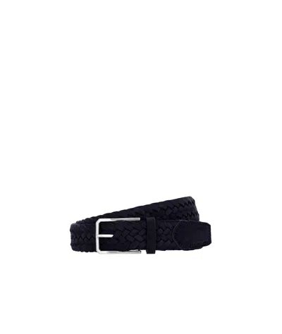 Canali Braid Belt In Black