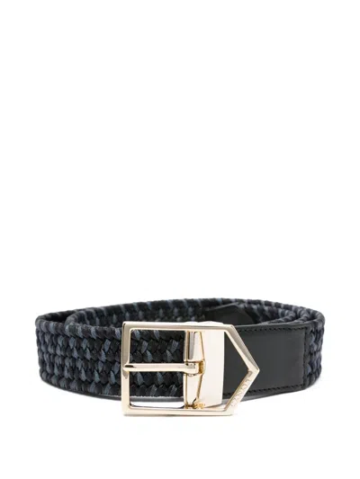 CANALI BRAIDED-PATTERN BELT