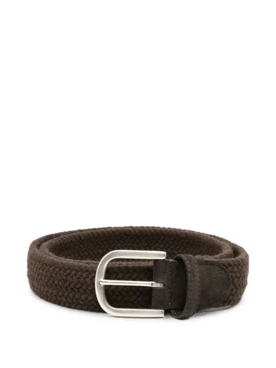 Canali Geflochtener Gürtel In Brown