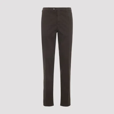 Canali Brown Classic Cotton Chino Pants In Multi